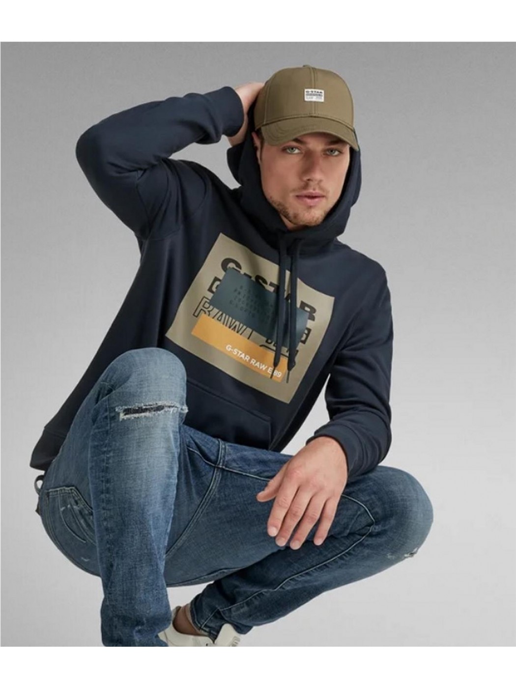 Sudaderas G-Star RAW Hombre | Sudadera Unisex Radio Chest Dark Black ~ Com  Voce