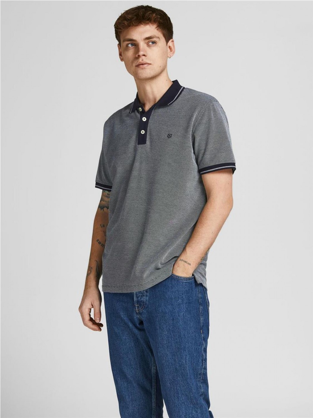 POLO JACK JONES HOMBRE JJEPAULOS MAO POLO MARINO