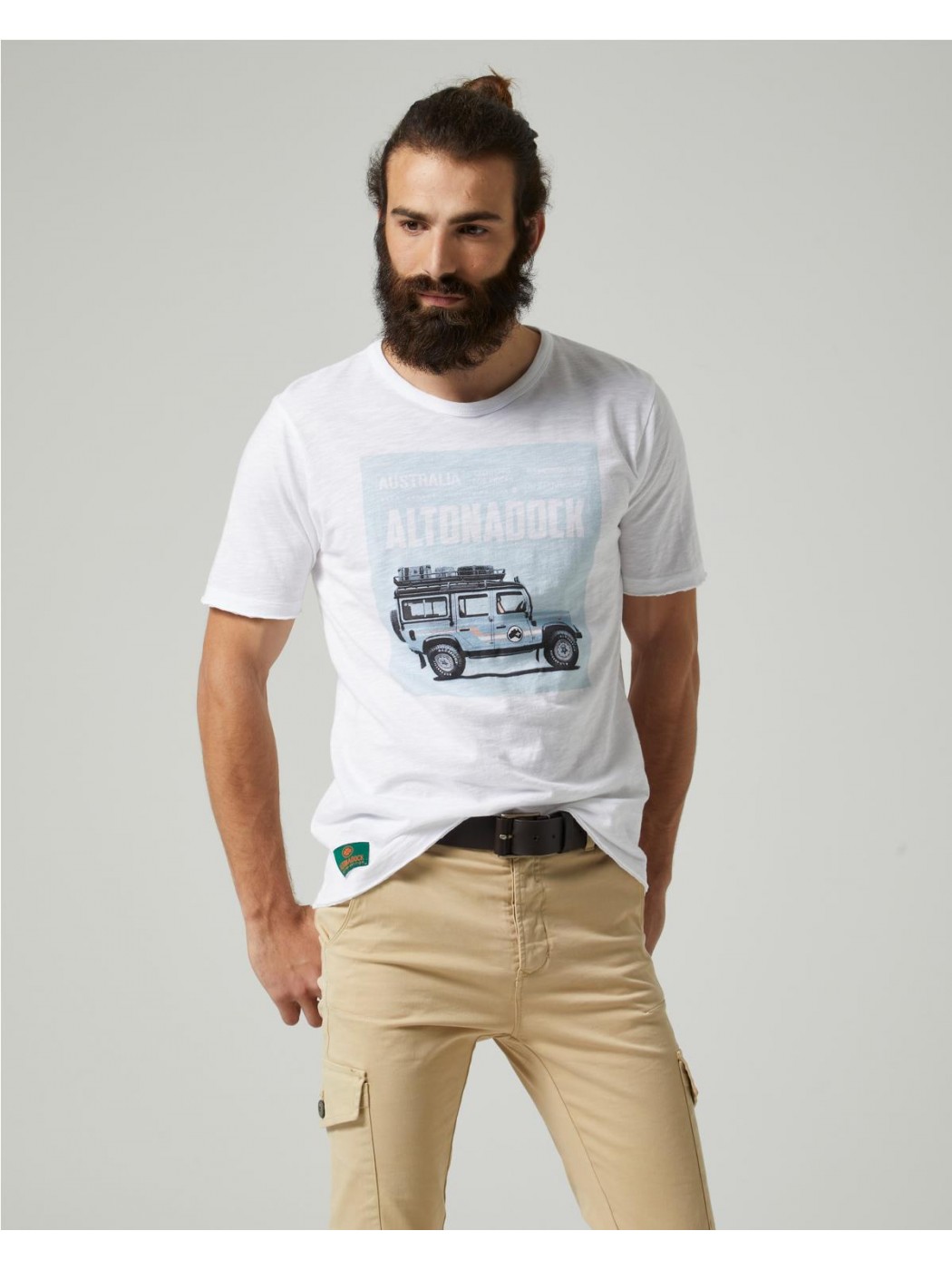 CAMISETA ALTONADOCK HOMBRE BLANCA DIBUJO FRONTAL