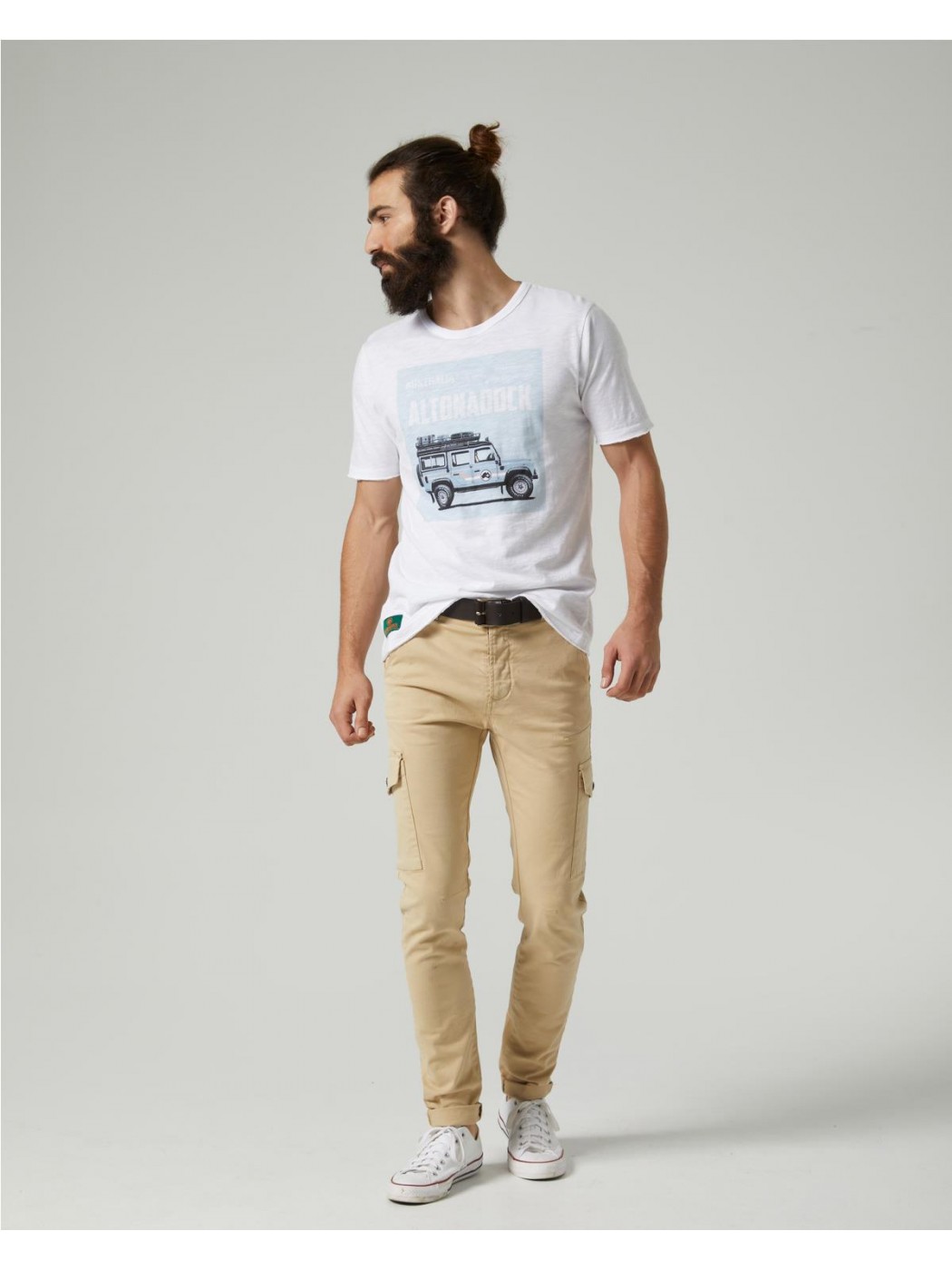 CAMISETA ALTONADOCK HOMBRE BLANCA DIBUJO FRONTAL