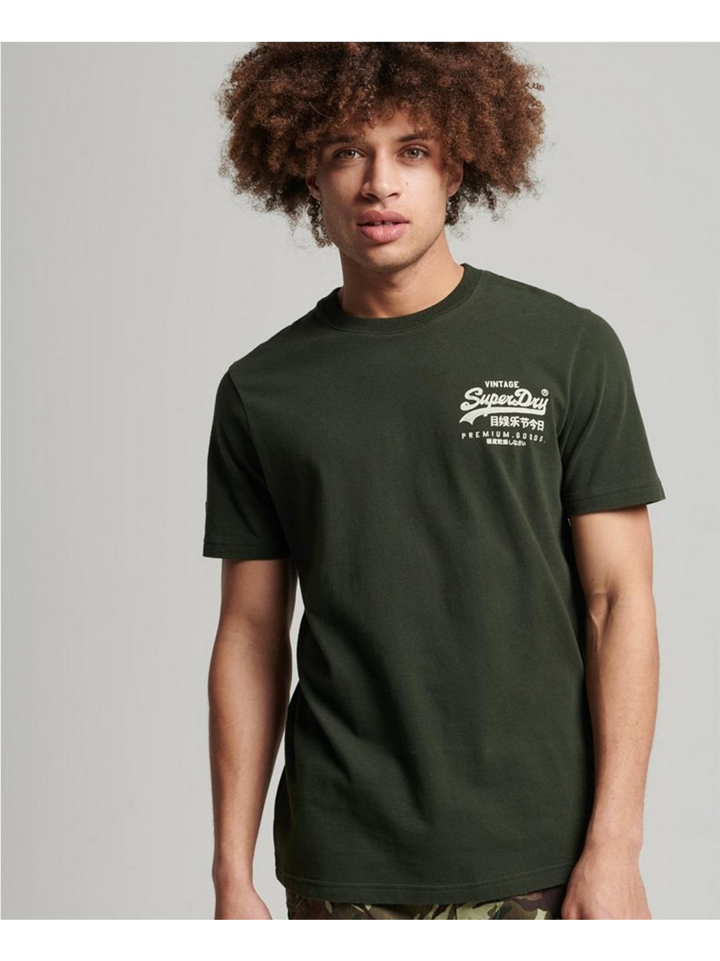 CAMISETA SUPERDRY HOMBRE VINTAGE VL NARRATIVE TEE VERDE