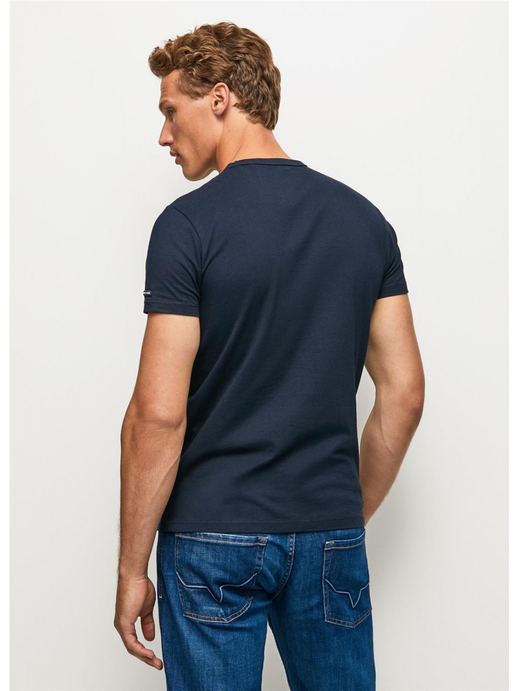 Pepe Jeans T-Shirt Uomo Slim Fit A Maniche Corte - Basic Con Stampa Logo Frontale, 95% Cotone 5% Elastan, Vestibilità Comoda, Colori Vari