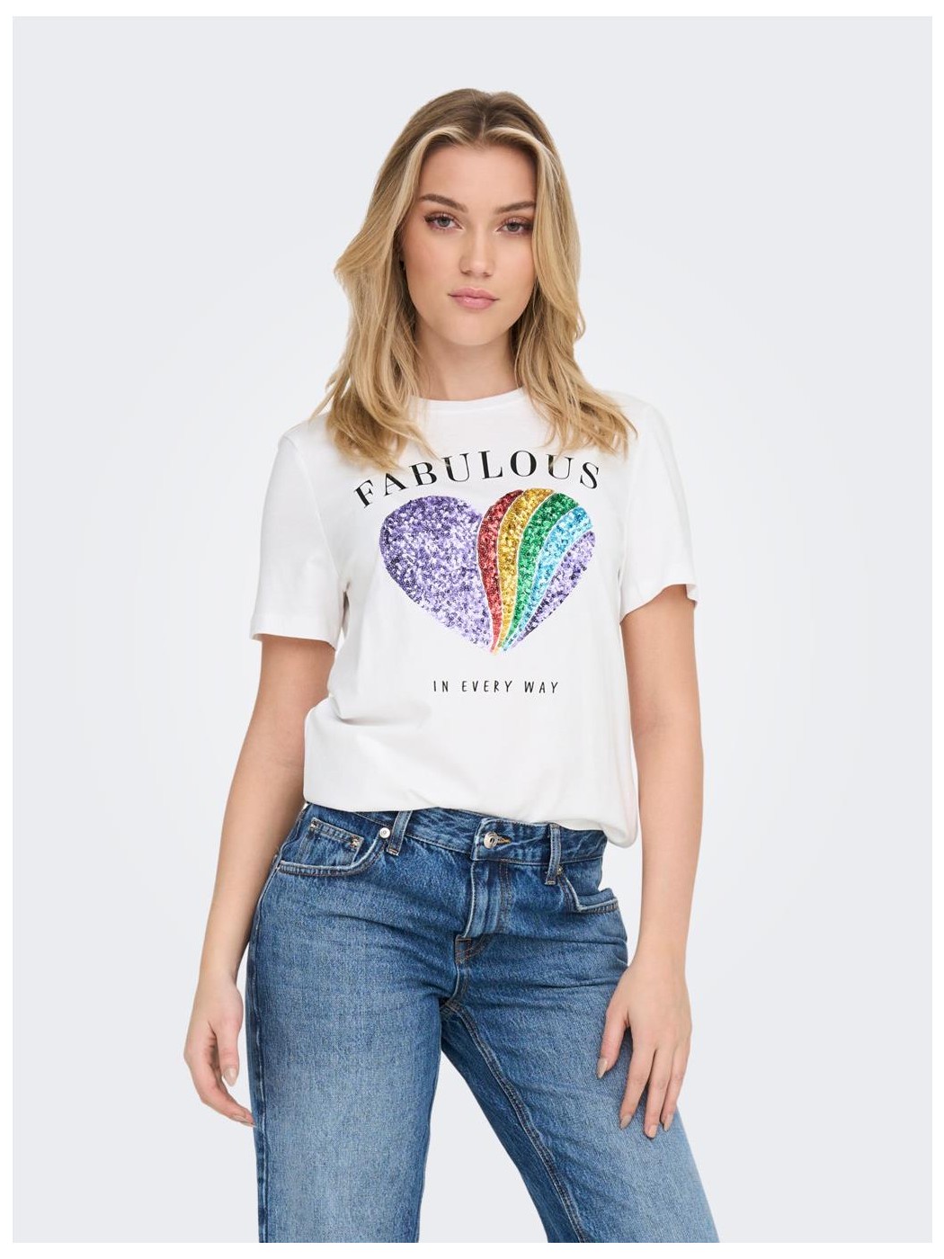 CAMISETA ONLY MUJER BRILLO...