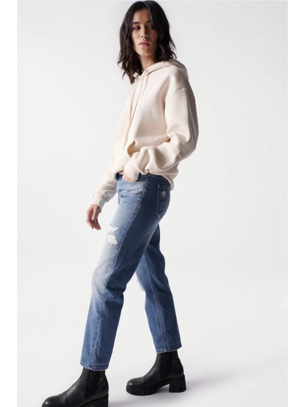 Jeans Cropped, Pantalón Vaquero Mujer