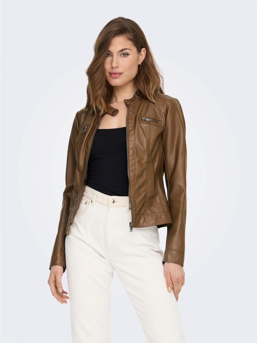 CAZADORA MUJER ONLBANDIT FAUX LEATHER
