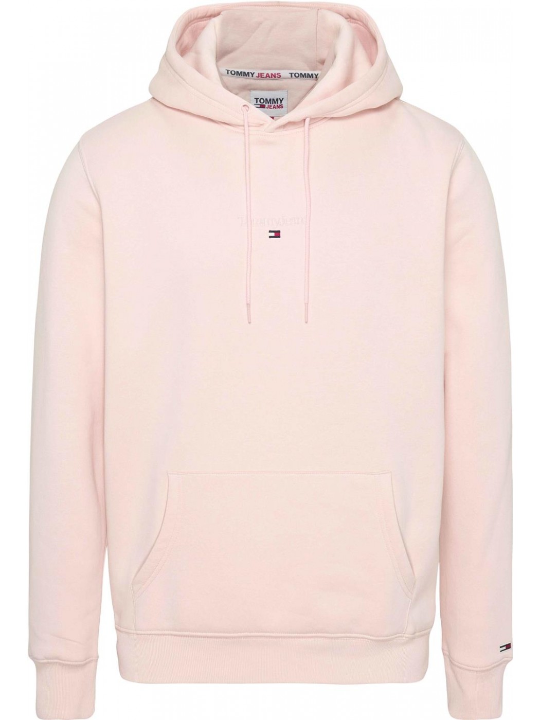 SUDADERA TOMMY JEANS HOMBRE LINEAR LOGO HOODIE ROSA 4