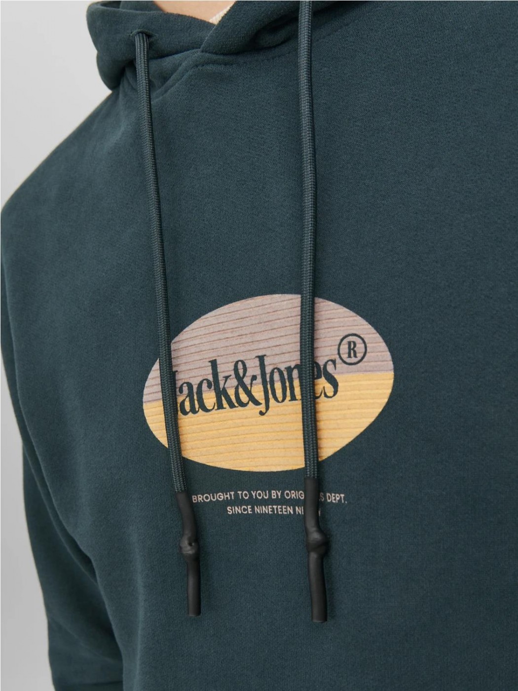 SUDADERA CAPUCHA JACK & JONES HOMBRE JORDALSTON BRANDING VERDE OSCURO