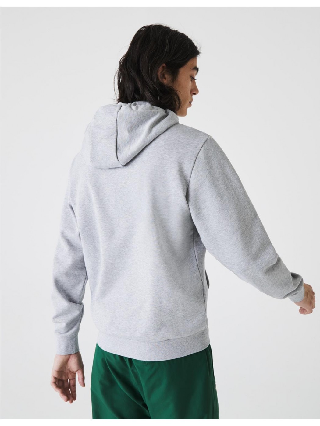 SUDADERA LACOSTE LOGO HOMBRE GRIS
