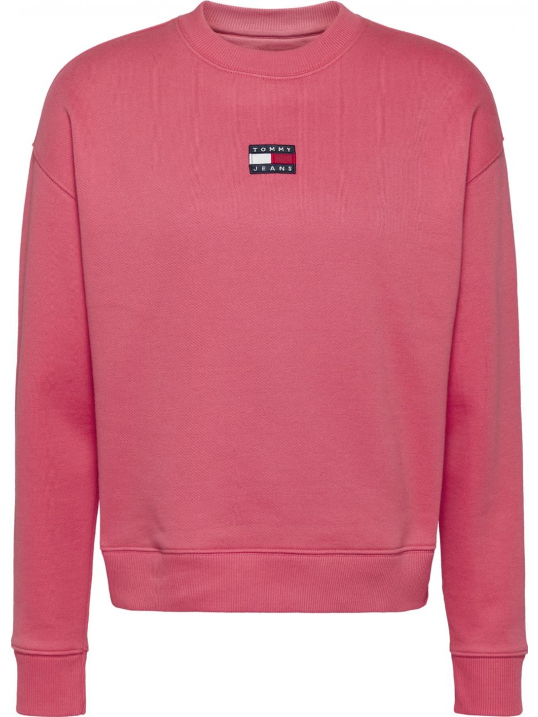 SUDADERA TOMMY JEANS MUJER ROSA TJW TOMMY CENTER BADGE CREW