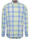 CAMISA CUADROS TOMMY JEANS HOMBRE TJM CLASSIC ESSENTIAL CHECK SHIRT AMARILLO CLARO