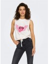 CAMISETA ONLY MUJER ONLSALLY LIFE WINGS BLANCO