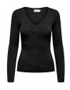 JERSEY ONLY MUJER ONLSANDY DETAIL V-NECK NEGRO