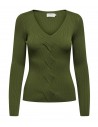 JERSEY ONLY MUJER ONLSANDY DETAIL V-NECK VERDE 2