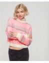 JERSEY SUPERDRY MUJER ROLL NECK CROP KNIT BLANCO